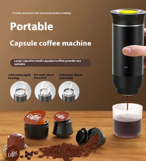 Electric Portable Espresso Machine – 2500mAh, 60ml, USB Rechargeable, for Travel