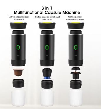 Electric Portable Espresso Machine – 2500mAh, 60ml, USB Rechargeable, for Travel